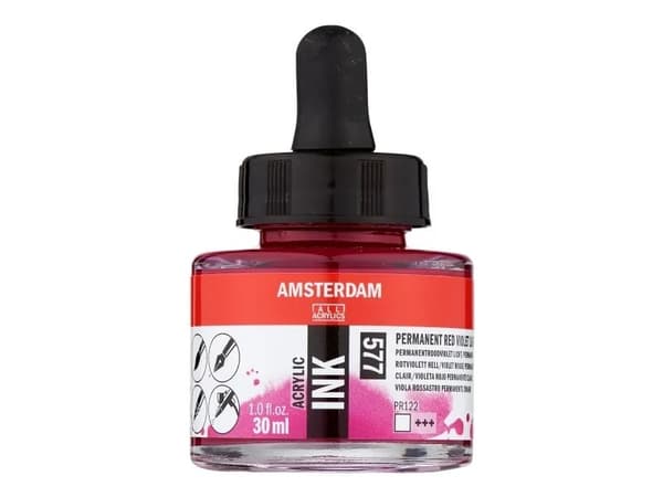 Amsterdam Acrylic Ink Bottle Permanent Red Violet Light 577