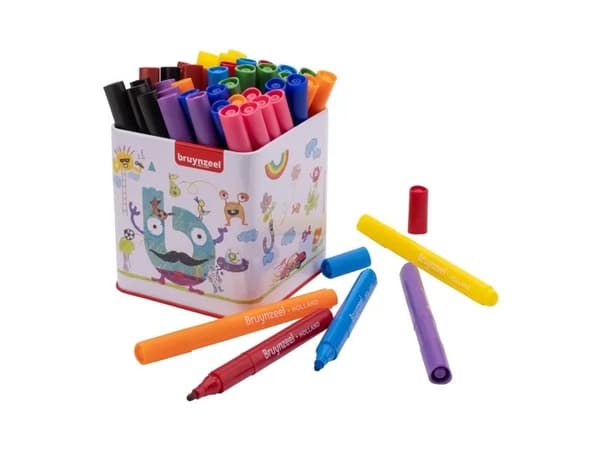 Bruynzeel Triple felt tip tin | 50 colours