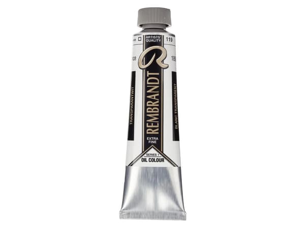 Rembrandt Oil Colour Tube Transparent White (Safflower Oil) 119