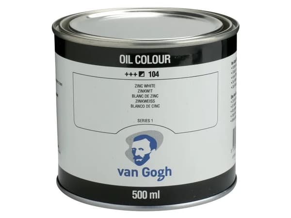 Van Gogh Oil Colour Tin Zinc White (Safflower Oil) 104