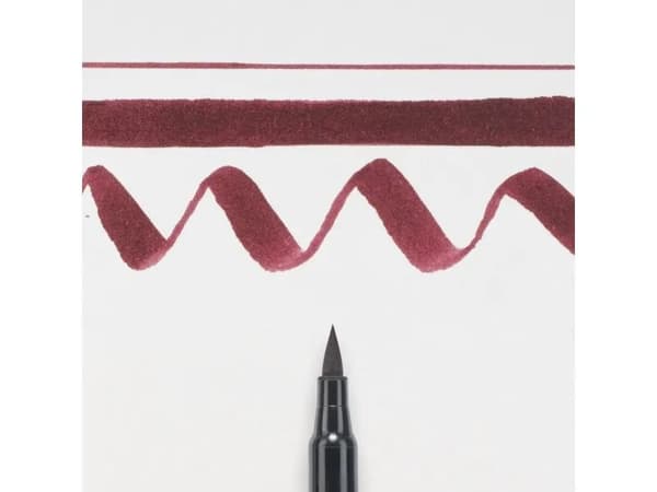 Sakura Koi Coloring Brush Pen Burgundy