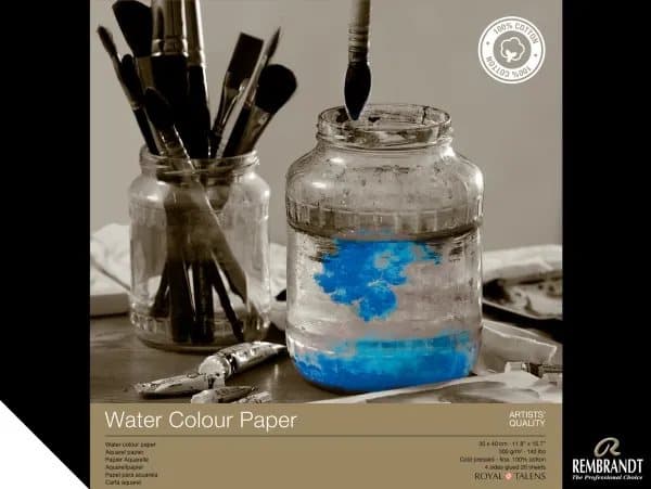 Rembrandt Watercolour paper (100% cotton) | 30 x 40 cm, 300 g, 20 sheets
