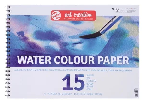 Talens Art Creation Watercolour paper | 42 x 29.7 cm (A3), 250 g, 15 sheets
