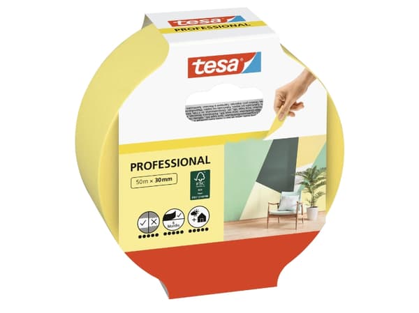 tesa Professional 56299-00000-00 Malertape Gul (L x B) 50 m x 30 mm 1 stk