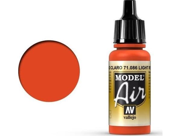 Vallejo Vallejo Model Air Light Red 71.086 uniwersalny