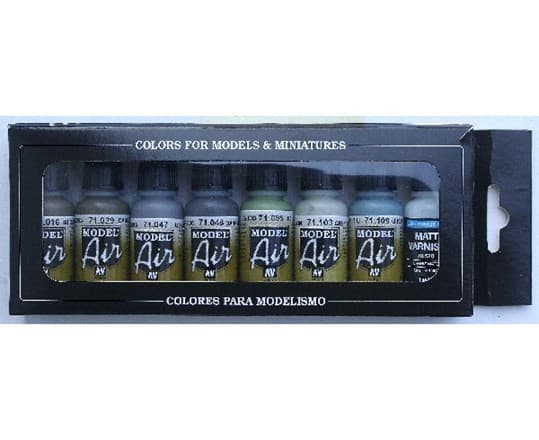 Vallejo 71.162, 17 ml, Svart, Blå, Grön, Grå, Rosa, Vit, Matt, Flaska