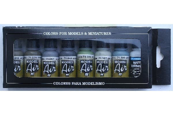 Vallejo 71.162, 17 ml, Svart, Blå, Grön, Grå, Rosa, Vit, Matt, Flaska