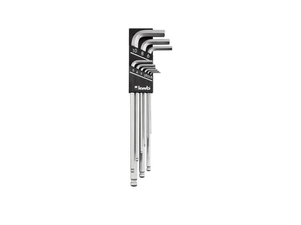 kwb 147600, Insexnycklar med L-handtag, set, Metrisk, 9 styck, 1.5,2,2.5,3,4,5,6,8,10 mm
