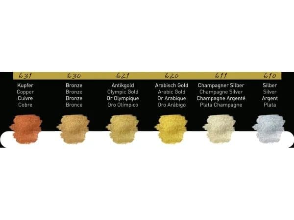 FINETEC® Pearlescent watercolour set Metals | 6 colours