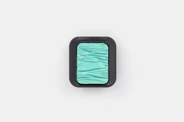 FINETEC® Pearlescent watercolour pan | Caribbean Green
