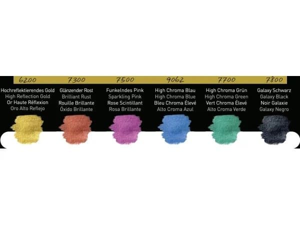 FINETEC® Premium pearlescent watercolour set High Chroma | 6 colours