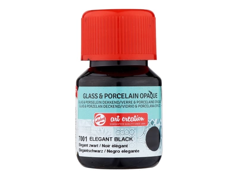 Talens Art Creation Glass & Porcelain Opaque Bottle 30 ml Elegant Black 7001