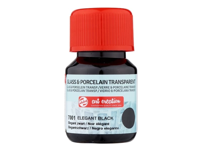 Talens Art Creation Glass & Porcelain Transparent Bottle 30 ml Elegant Black 7001