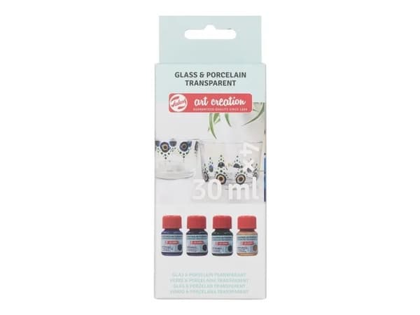 Talens Art Creation Glass & Porcelain Transparent set Blues | 4 x
