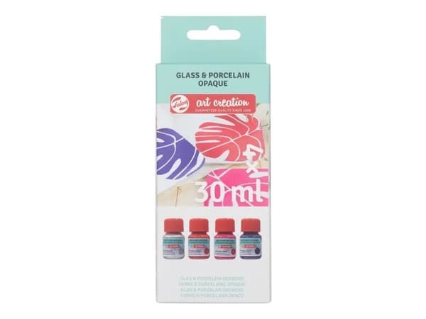 Talens Art Creation Glass & Porcelain Opaque set Pink Silver | 4 x