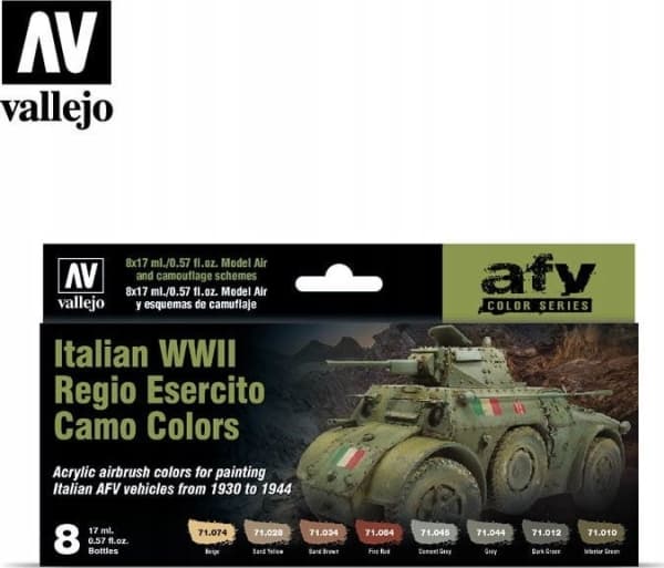 Italienska Andra Världskriget Regio Esercito Camo Färger 1930-1944
