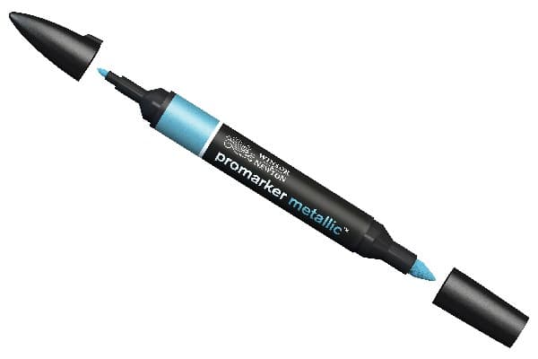 Metallic marker blue