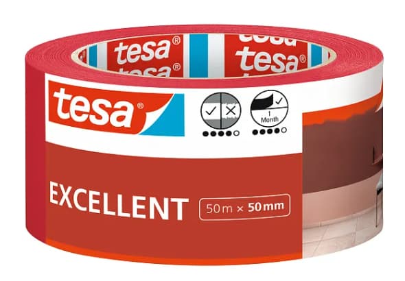 TESA Excellent, Maskeringstejp för målning, papper, Transparent, Glas, Plast, Trä, Universal, Universal
