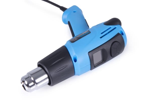 Alphacool 10178, Varmluftspistol, Pistolhåndtak, Sort, Blå, 650 °C, 80 °C, AC