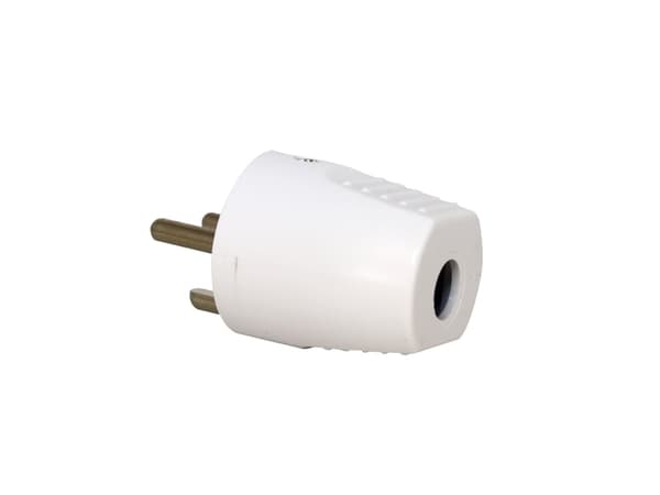 GRIPO stikprop rund m. jord hvid - 2094100