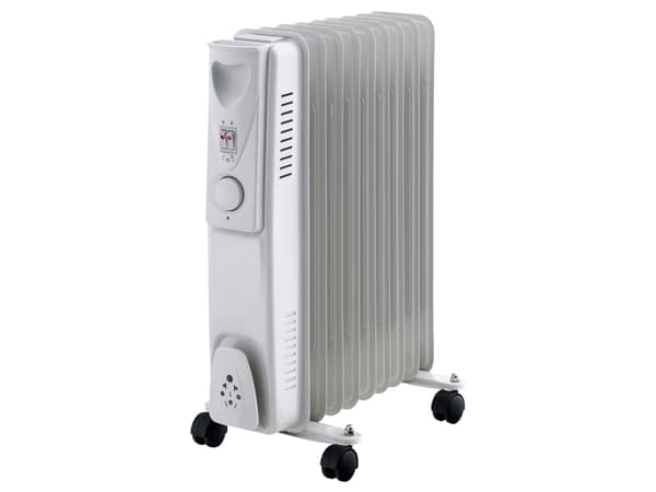 Gripo olietradiator 2000W - Med termostat, 1,5m kabel m/Schuko-stik, 3 indstil.