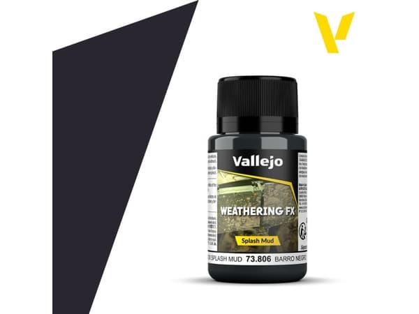 Vallejo 73.806, Svart, Akrylfärg, 40 ml, 1 styck |