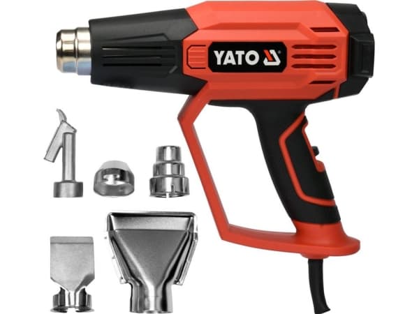 Yato YT-82296, Varmluftspistol, Pistolhåndtak, LCD, II, Overoppheting, Sort, Oransje