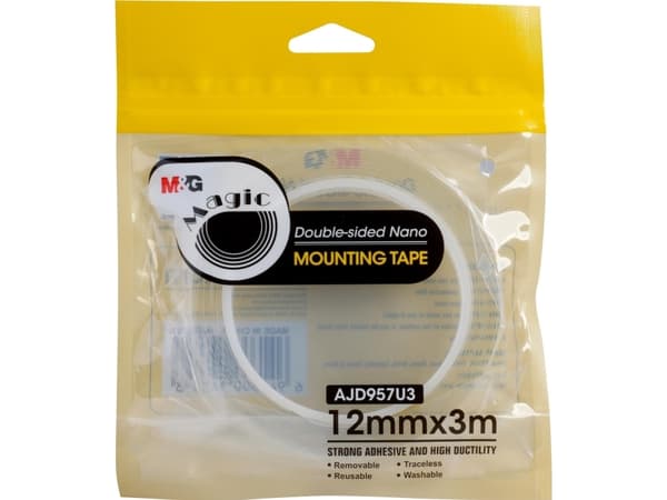 M&amp;G Nano Tape dubbelsidig transparent 12mm 3m MG