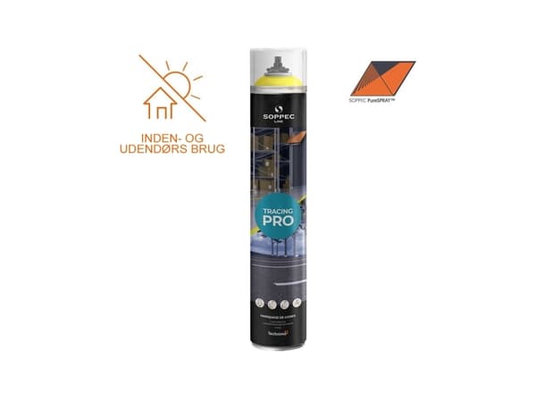 SOPPEC spray TRACING PRO 750 ml. GUL (RAL 1023) - för SOPPEC Driver - 2278005