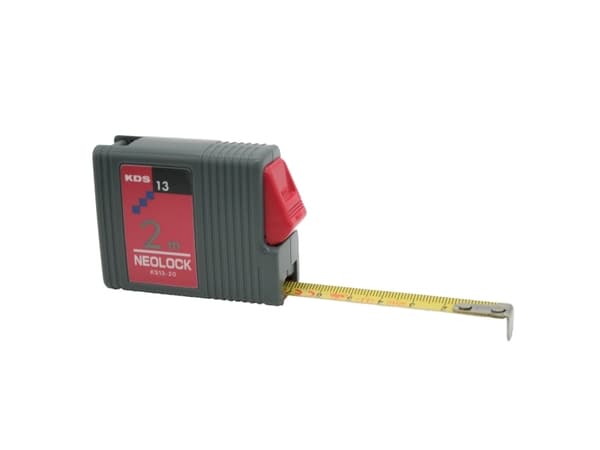 KDS båndmål, glasfiber, hvid 13 mm 2 m