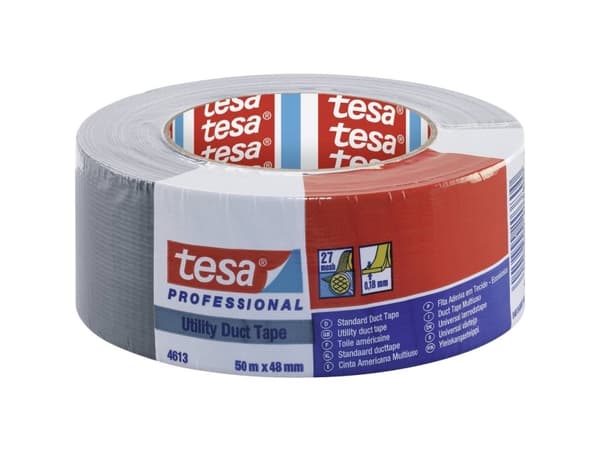4613-37-00 04613-00037-01 Stoffklebende tape Kanaltape sølv L x B 50 m 48 (04613-00037-01)