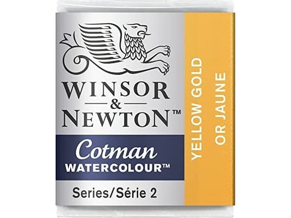 Cotman watercolour 1/2 pan Yellow gold 088