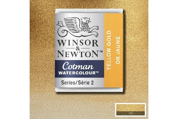 Cotman watercolour 1/2 pan Yellow gold 088