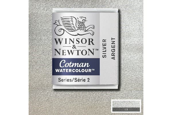 Cotman watercolour 1/2 pan Silver 617