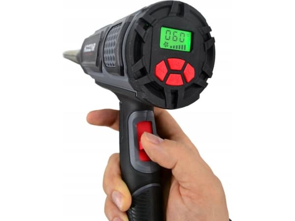 HOOZAR 2000W VARMEBRENNER MED JUSTERING OG TILBEHØR LCD-DISPLAY