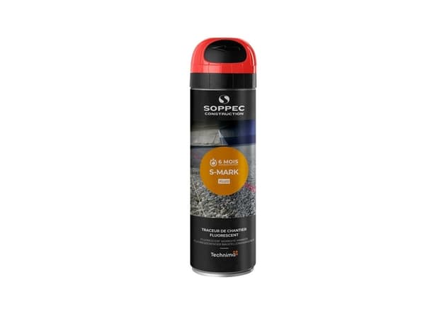 SOPPEC mærkespray S-MARK FLUO 500 ml. RØD - 2112441
