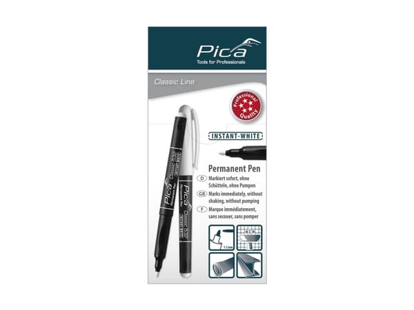 Pica-Marker Marker Classic 532 presis 1 - 2 mm hvit (532-52)