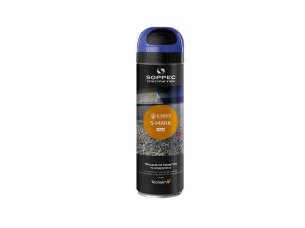 SOPPEC mærkespray S-MARK FLUO 500 ml. BLÅ - 2112445