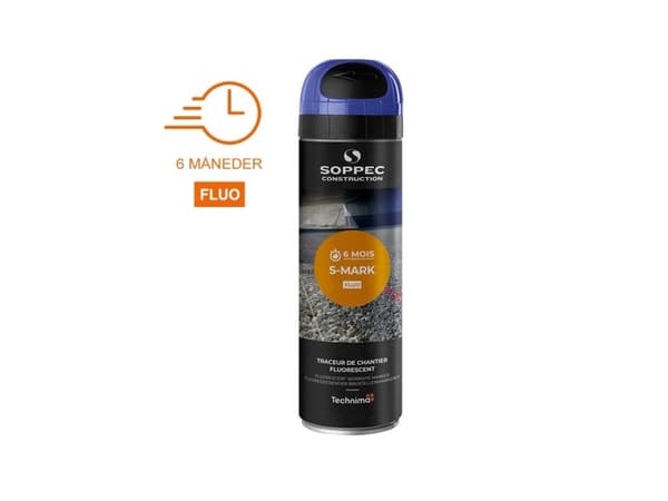 SOPPEC mærkespray S-MARK FLUO 500 ml. BLÅ - 2112445