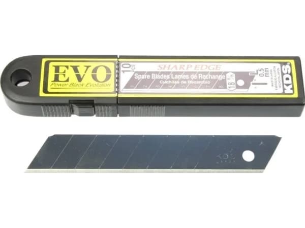 KDS knivblad 18mm EVO Black 10stk. - 1878016