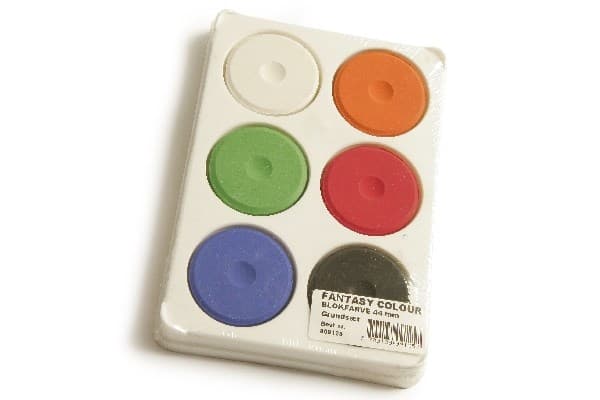 Plastpalette m/6ass blokfarver 44mm