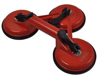 Sprehn glasløfter max. 150kg - m/glat overflade, alu 3 sugekop 4'