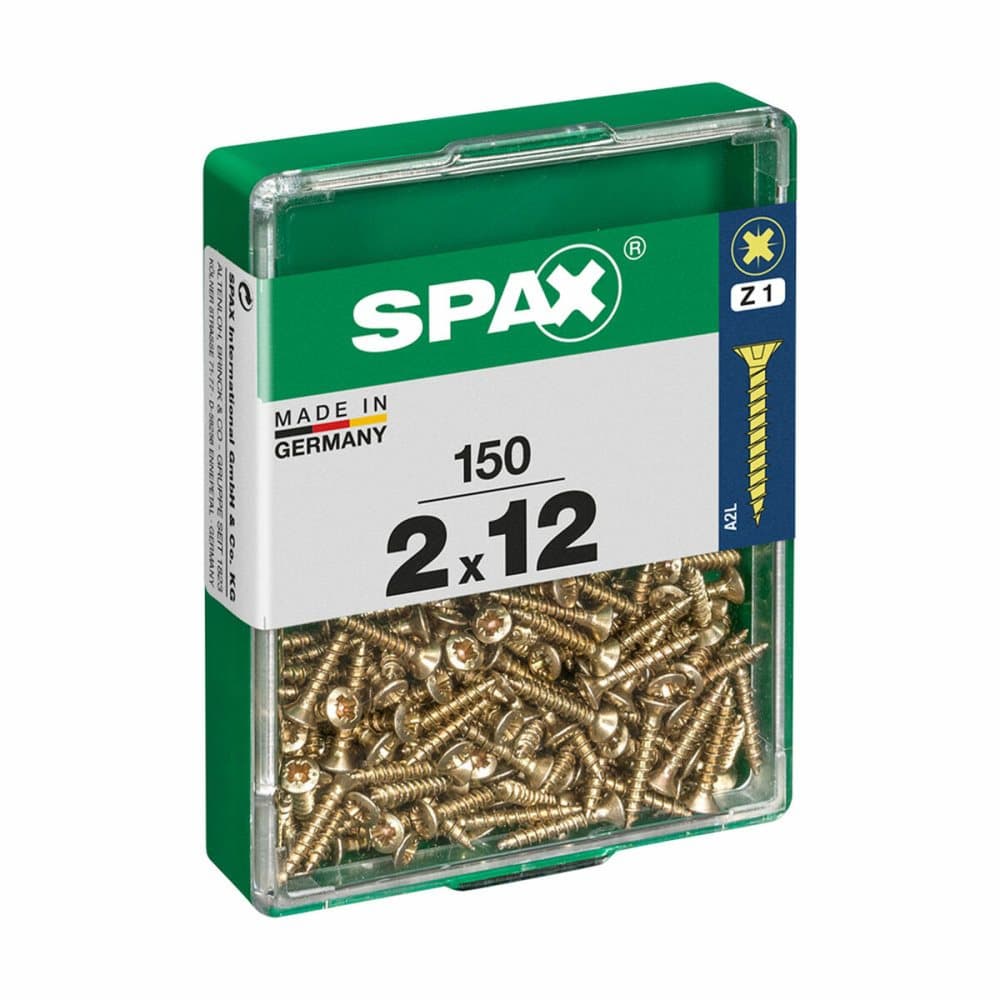 Låda med skruvar SPAX 4081020200122 Träskruv Platt huvud (2 x 12 mm) (2,0 x 12 mm)