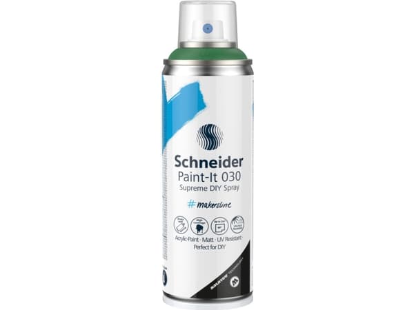 Schneider Schreibgeräte Paint-It 030 Supreme DIY Spray, 200 ml, vihreä, matta, suihkepurkki