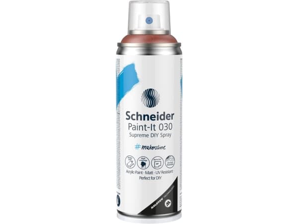 Schneider Schreibgeräte Paint-It 030 Supreme DIY Spray, 200 ml, koppar, matt, sprayburk