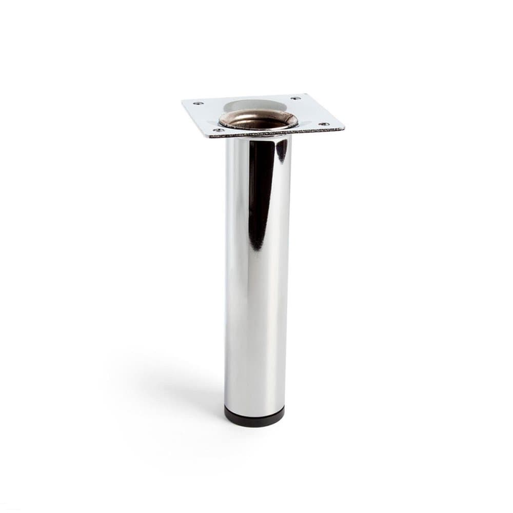 Fötter Rei 401g Kromad Cylindrisk Silvrig Stål Modern (Ø 3 x 15 cm)