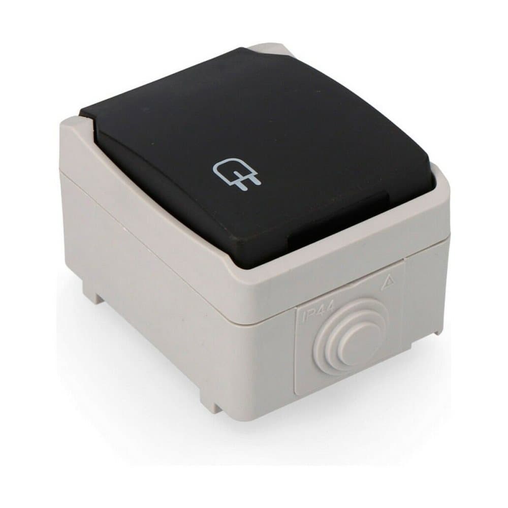Plug-in base EDM Med lock Grå 250 V 16 A