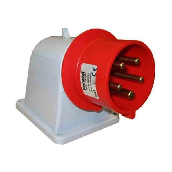 Stiftplugg Solera 935154 CETAC Röd 32 A Yta