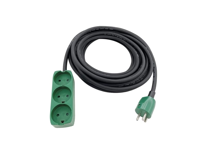 GRIPO kabelsats neopren 10m med jord och 3-sockel 3x1,5mm² - 2222701