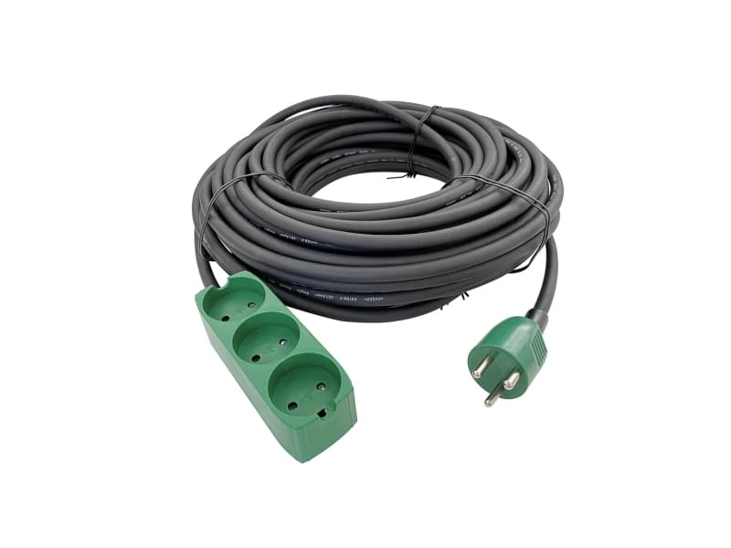 GRIPO kabelsats neopren 25m med jord och 3-sockel 3x1,5mm² - 2222703